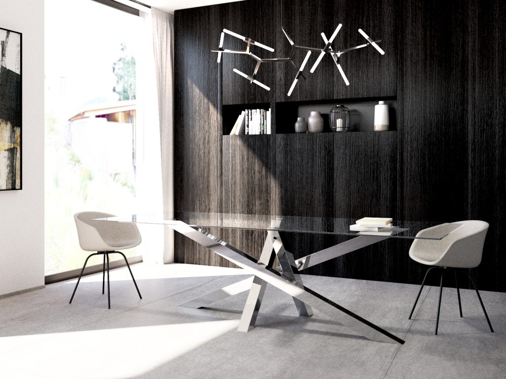 Podstawa ze stali nierdzewnej do blatu szklanego Mediolan Chrom XL - obrazek 4