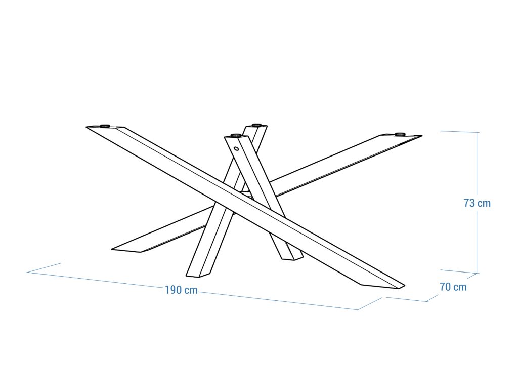 Noga do stołu do blatu szklanego Mediolan XL - obrazek 5