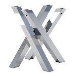 Podstawa ze stali nierdzewnej do blatu szklanego Mediolan Chrom S