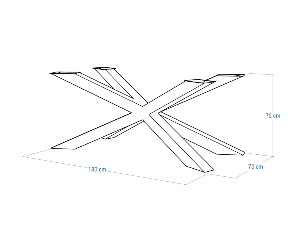 Noga do stołu ze stali nierdzewnej chrom Pająk Heavy XL - obrazek 4