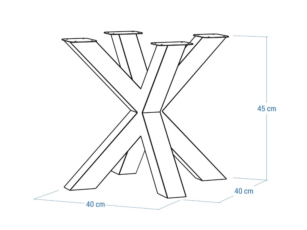 Noga metalowa do stolika Pająk Slim Chrom S - obrazek 5