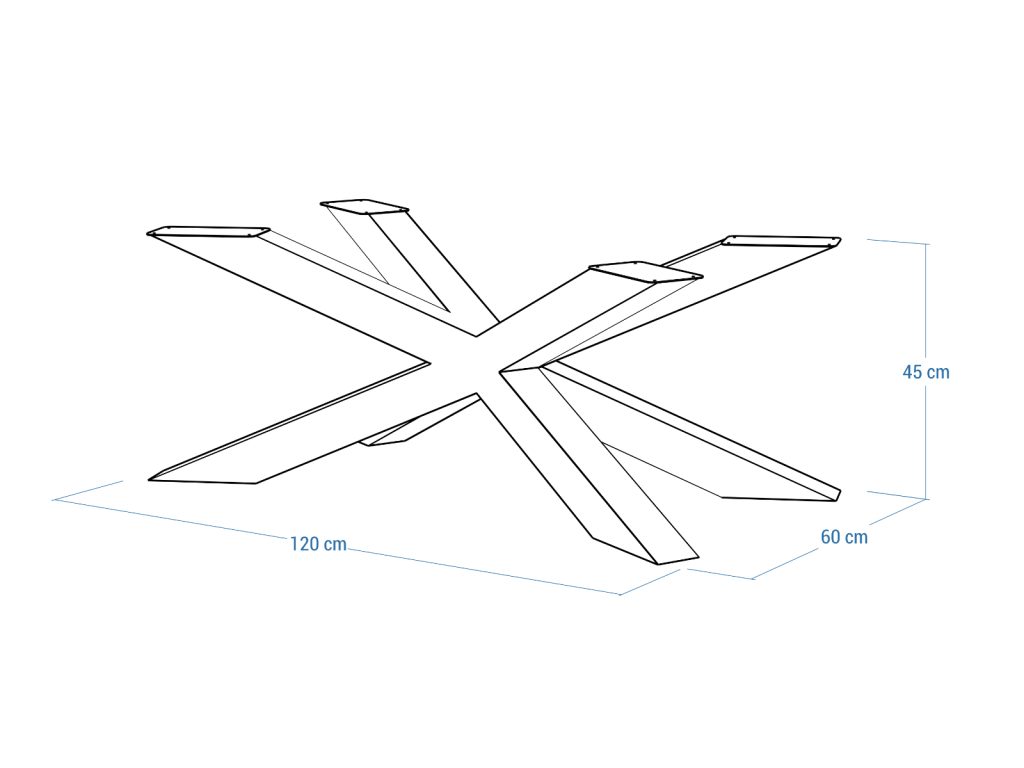Noga metalowa do stolika Pająk Heavy Chrom L - obrazek 5