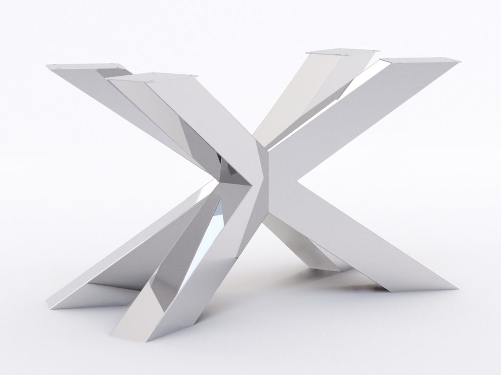 Noga metalowa do stolika Pająk Heavy Chrom M - obrazek 2