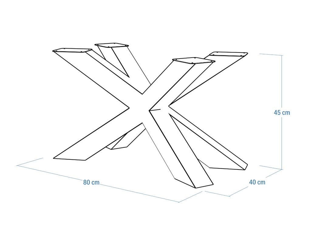 Noga metalowa do stolika Pająk Heavy Chrom M - obrazek 5