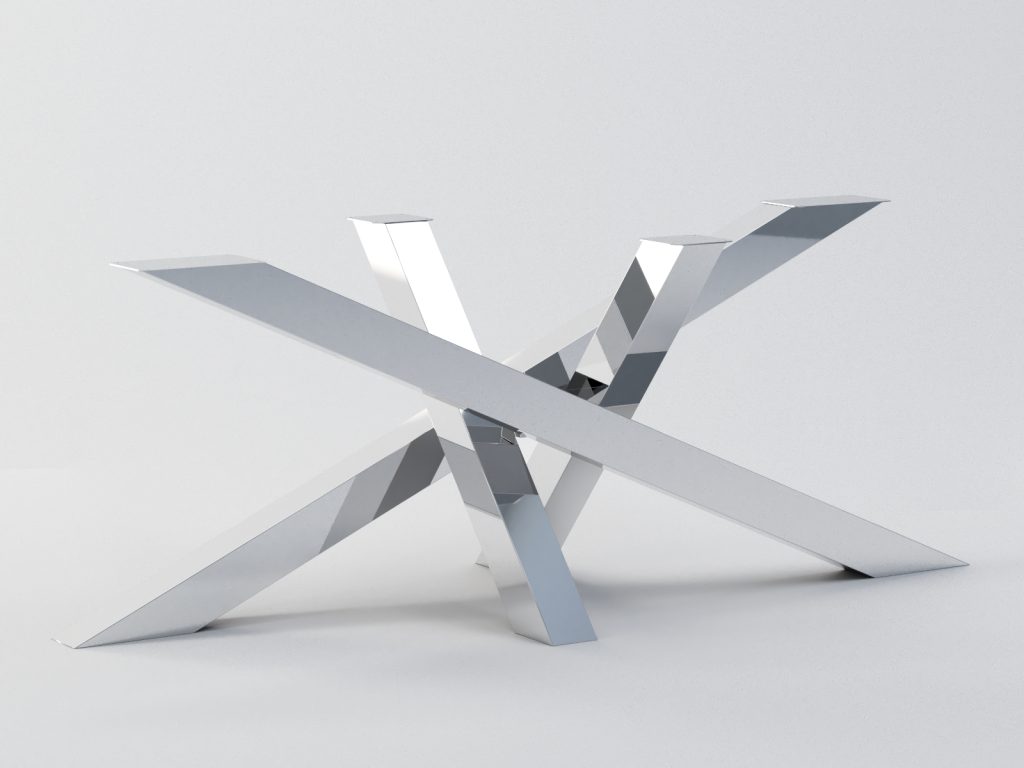 Noga do stołu ze stali nierdzewnej chrom Mediolan Heavy XL - obrazek 2