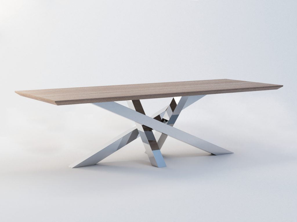 Noga do stołu ze stali nierdzewnej chrom Mediolan Heavy XL - obrazek 3