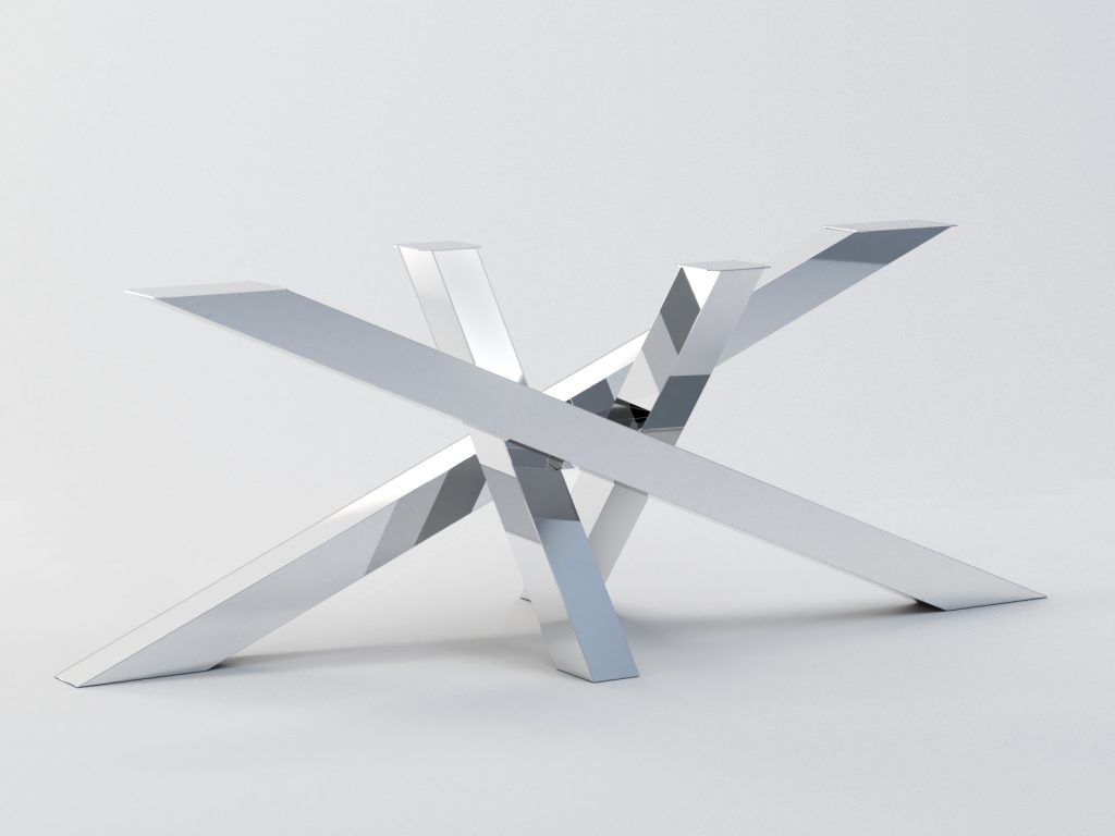 Noga do stołu ze stali nierdzewnej chrom Mediolan Heavy XXL - obrazek 2