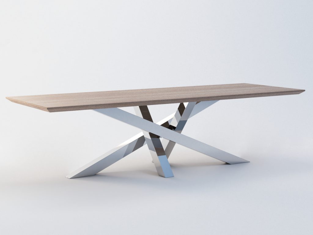 Noga do stołu ze stali nierdzewnej chrom Mediolan Heavy XXL - obrazek 3