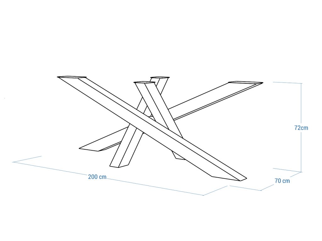Noga do stołu ze stali nierdzewnej chrom Mediolan Heavy XXL - obrazek 5