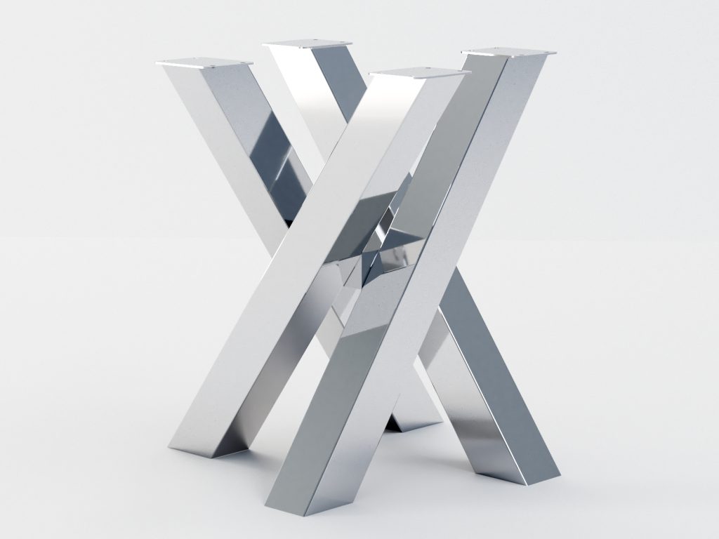 Noga ze stali nierdzewnej do stolika Mediolan S - obrazek 2