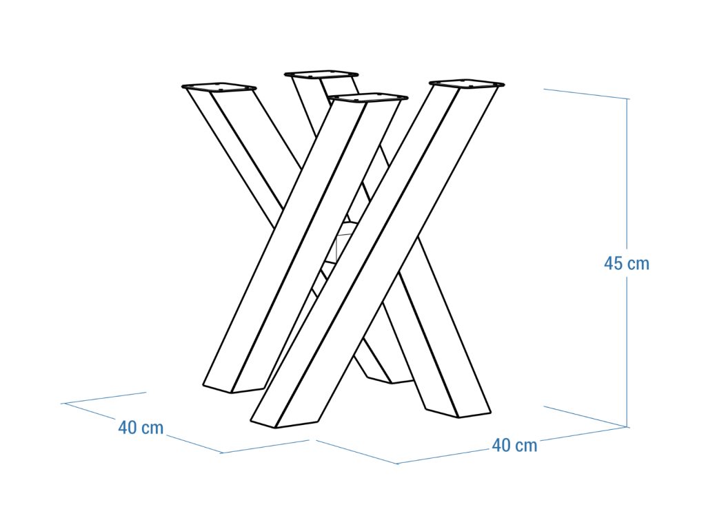Noga ze stali nierdzewnej do stolika Mediolan S - obrazek 5