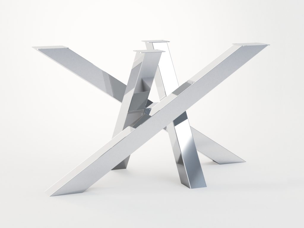 Noga ze stali nierdzewnej do stolika Mediolan M - obrazek 2