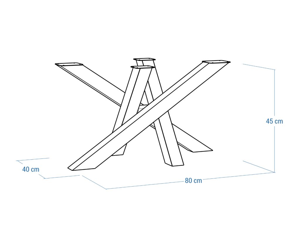 Noga ze stali nierdzewnej do stolika Mediolan M - obrazek 5
