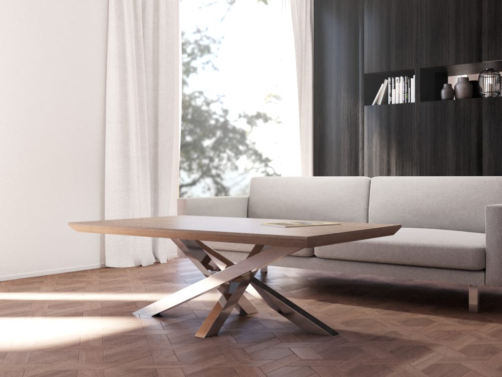 Noga ze stali nierdzewnej do stolika Mediolan L - obrazek 3