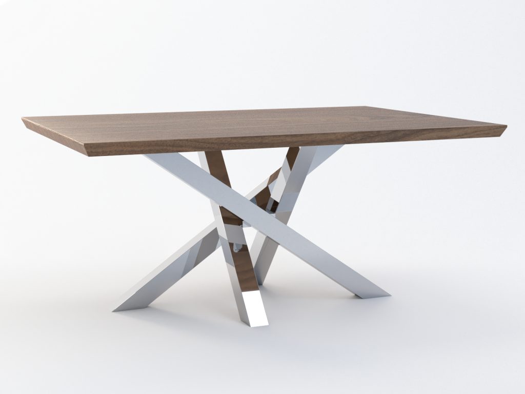 Noga do stołu ze stali nierdzewnej chrom Mediolan M - obrazek 4