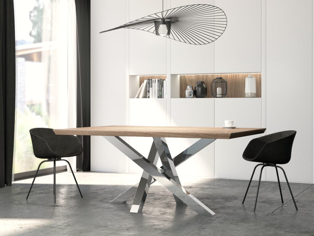 Noga do stołu ze stali nierdzewnej chrom Mediolan M - obrazek 3