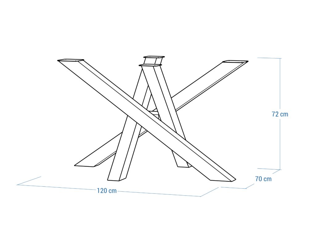 Noga do stołu ze stali nierdzewnej chrom Mediolan M - obrazek 5