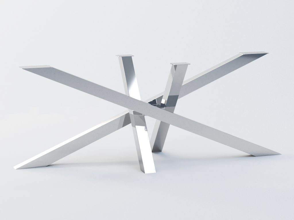 Noga do stołu ze stali nierdzewnej chrom Mediolan XL - obrazek 2