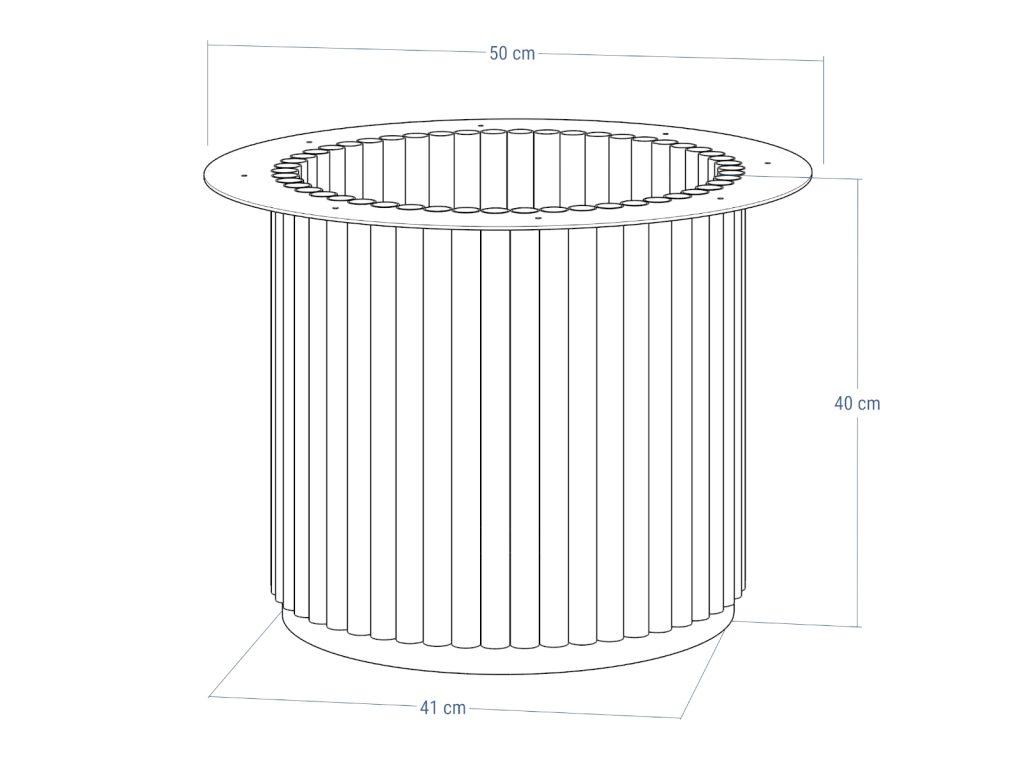Podstawa ze stali nierdzewnej do stolika Toro L - obrazek 5