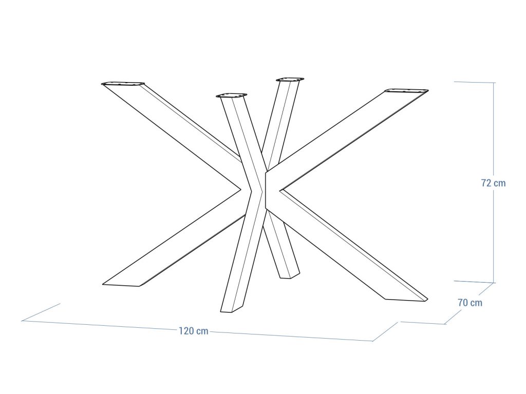 Noga metalowa do stołu Cross M - obrazek 5