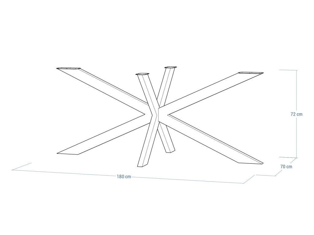 Podstawa do stołu ze stali nierdzewnej Cross XL - obrazek 5