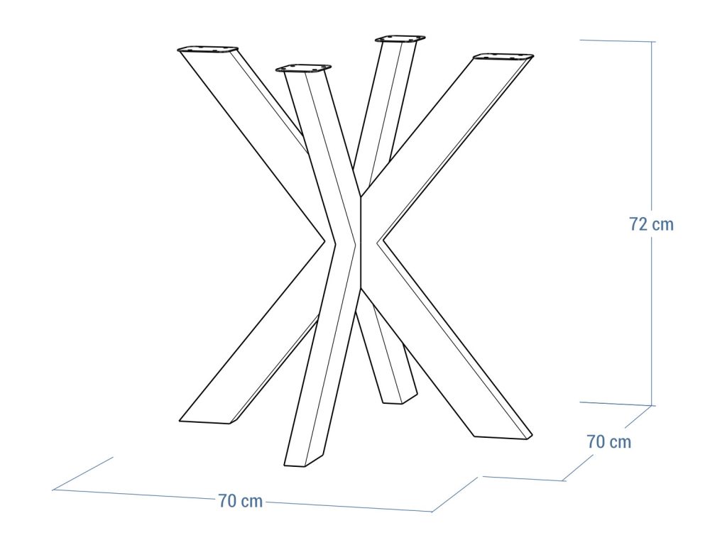 Noga ze stali nierdzewnej do stołu Cross S - obrazek 5