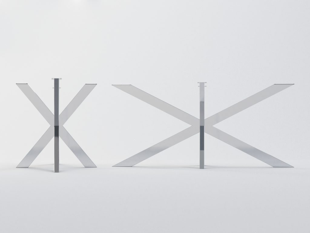 Podstawa do stołu ze stali nierdzewnej Cross L - obrazek 4