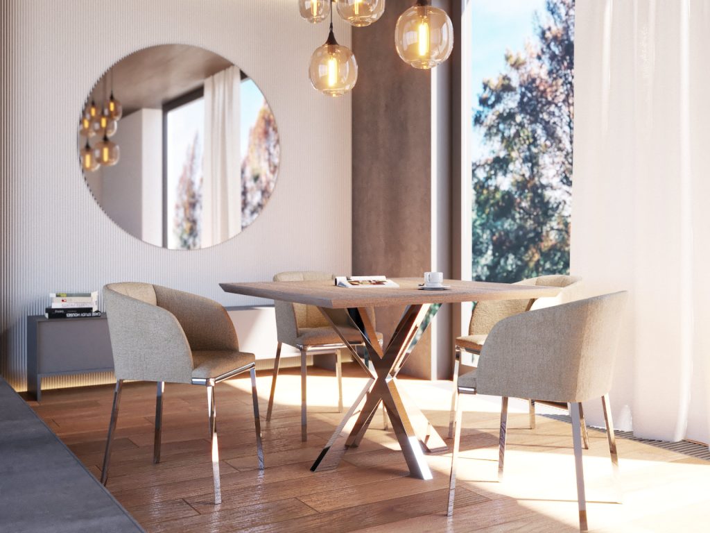 Noga ze stali nierdzewnej do stołu Cross S - obrazek 2