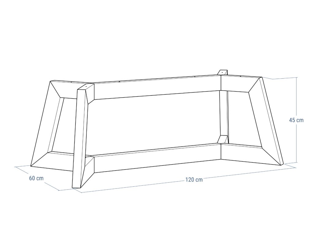 Podstawa metalowa do stolika Tiga L - obrazek 4