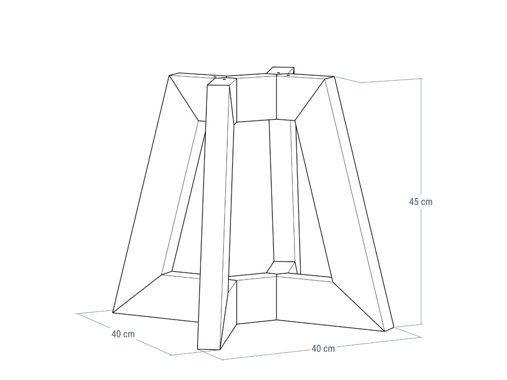 Podstawa metalowa do stolika Tiga S - obrazek 4
