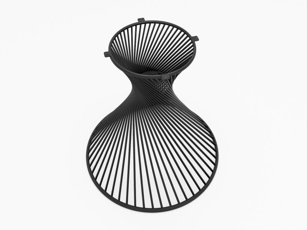 Noga metalowa do stołu Twist Loft - obrazek 3