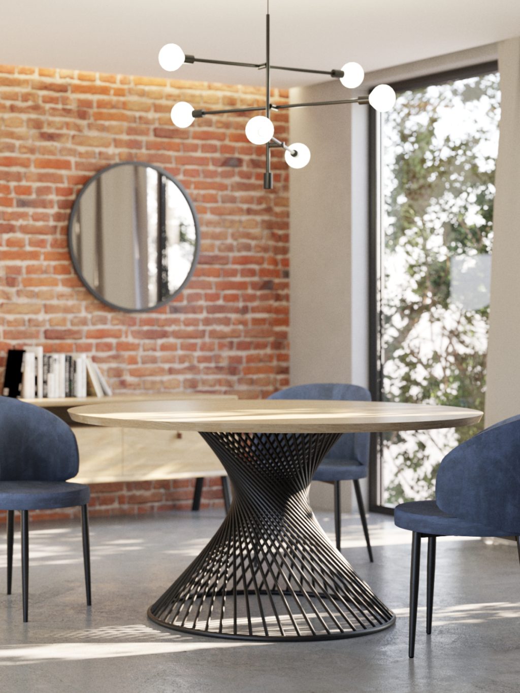 Noga metalowa do stołu Twist Loft - obrazek 4