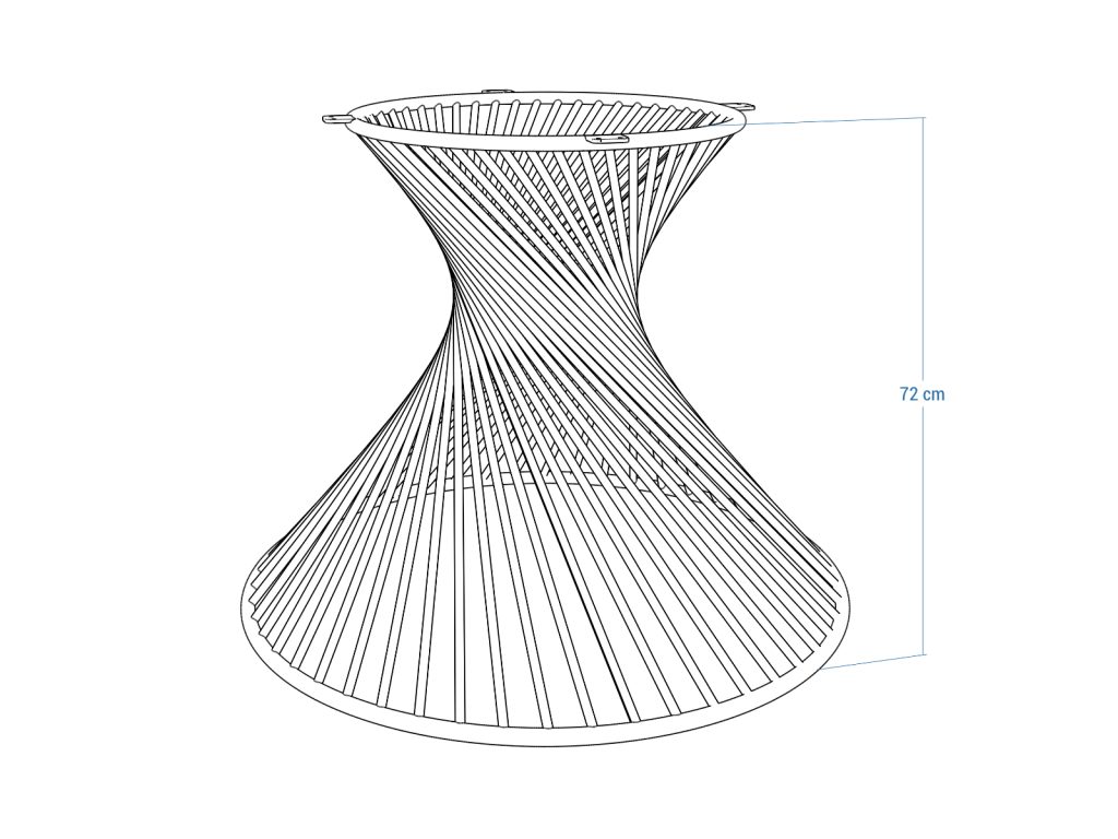 Noga metalowa do stołu Twist Loft - obrazek 5