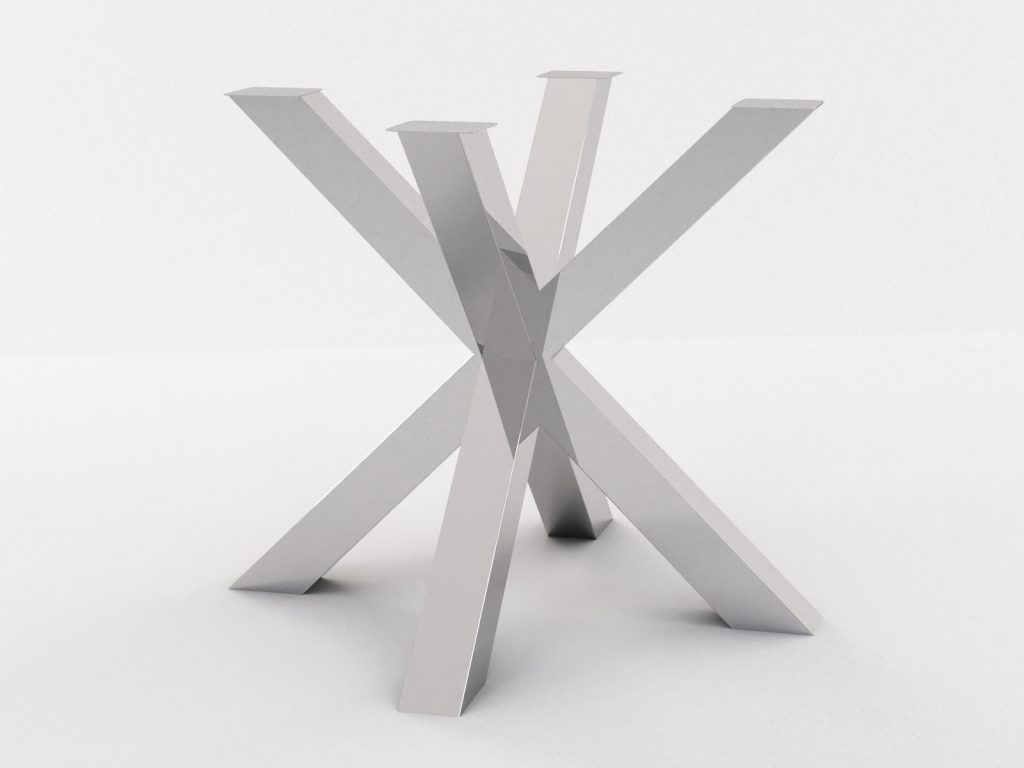 Noga do stołu ze stali nierdzewnej chrom Pająk S - obrazek 2