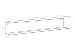 Podwójna półka łazienkowa ze stali nierdzewnej Bilevel 100 cm - obrazek 3