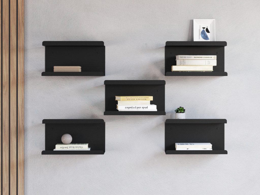 Podwójna metalowa półka ścienna Bilevel 30 cm - obrazek 3