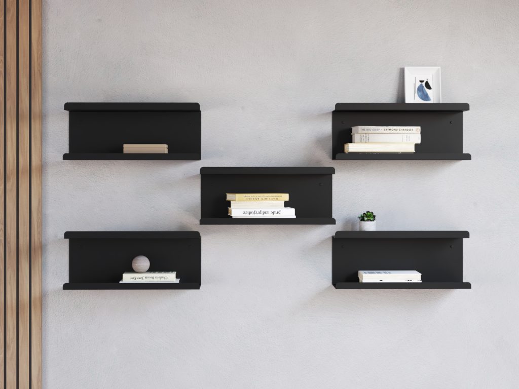 Podwójna metalowa półka ścienna Bilevel 40 cm - obrazek 3