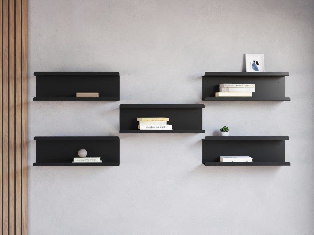 Podwójna metalowa półka ścienna Bilevel 50 cm - obrazek 3