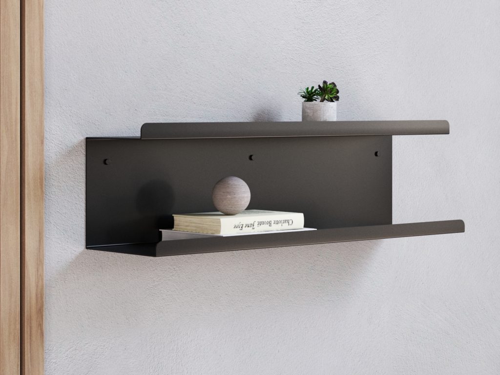 Podwójna metalowa półka ścienna Bilevel 60 cm - obrazek 2