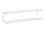 Podwójna półka łazienkowa ze stali nierdzewnej Bilevel 70 cm - obrazek 3