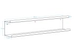 Podwójna półka łazienkowa ze stali nierdzewnej Bilevel 80 cm - obrazek 3