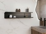 Podwójna półka łazienkowa ze stali nierdzewnej Bilevel 90 cm - obrazek 2