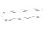 Podwójna półka łazienkowa ze stali nierdzewnej Bilevel 90 cm - obrazek 3