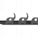 Półka ścienna metalowa Słoniki POL032 60 cm