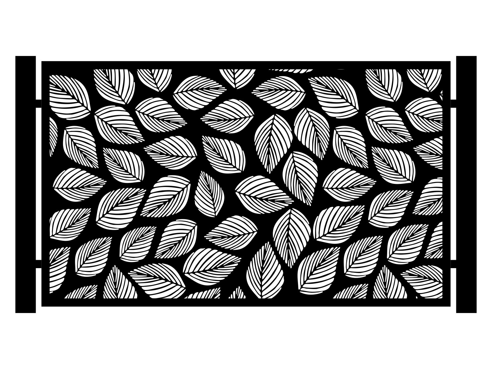 por000-bot24-120-cza Przęsło ogrodzeniowe Kira 200×120 cm - obrazek 1