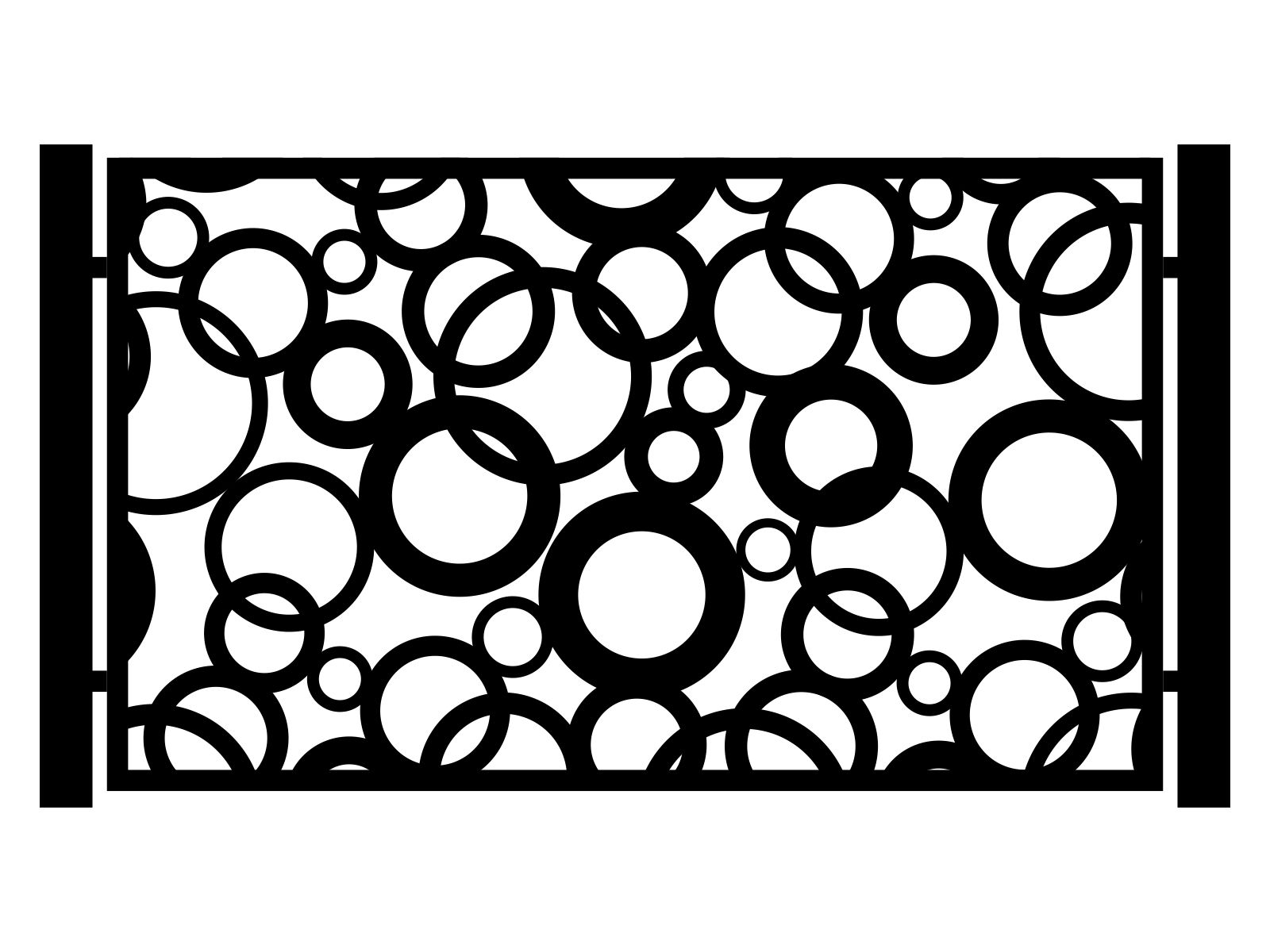 por000-geo24-120-cza Przęsło ogrodzeniowe Felicia 200×120 cm - obrazek 1