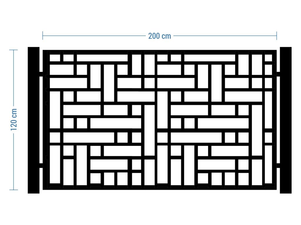 Przęsło ogrodzeniowe Claudia 200×120 cm - obrazek 2