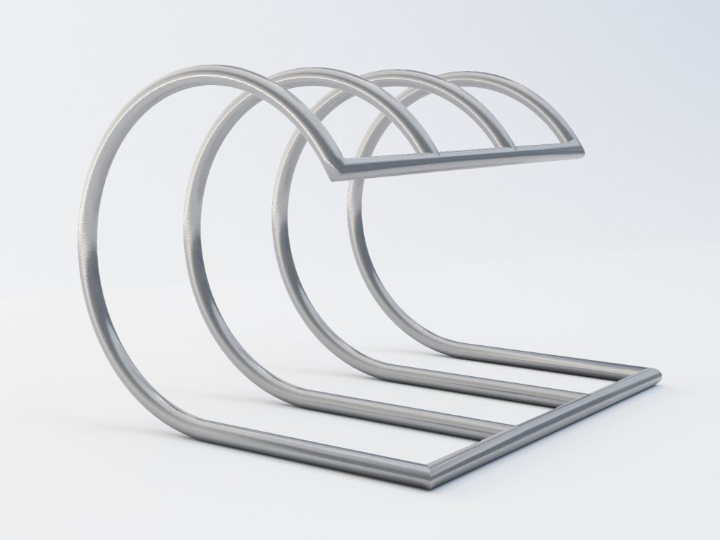 Stojak rowerowy Fala Chrom L - obrazek 2