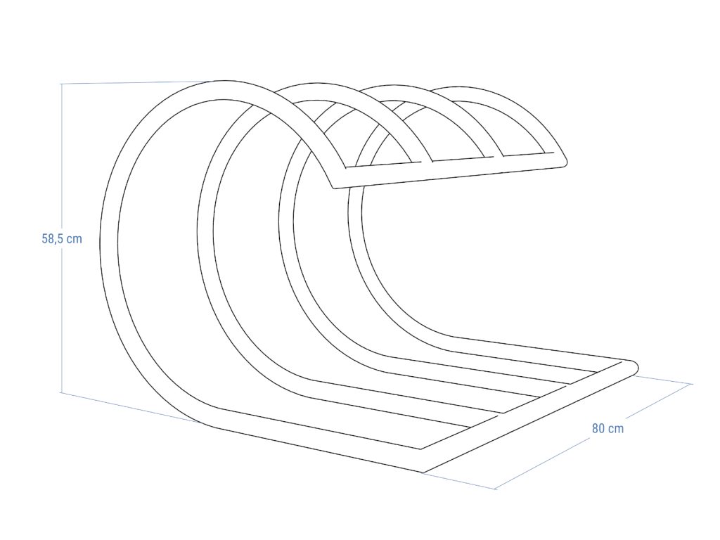 Stojak rowerowy Fala Chrom L - obrazek 5