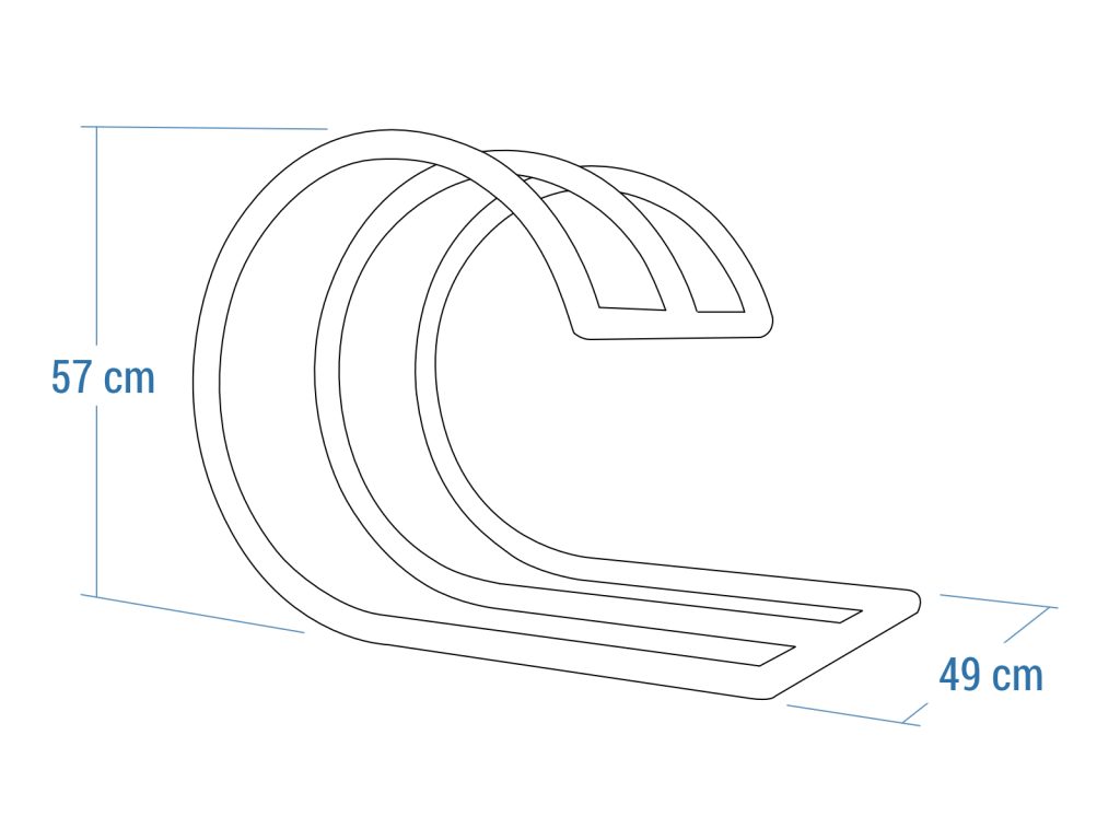 Stojak rowerowy Fala Chrom M - obrazek 4